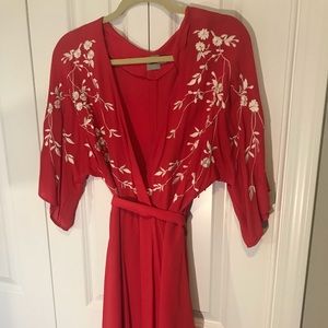 Embroidered Kimono Dress